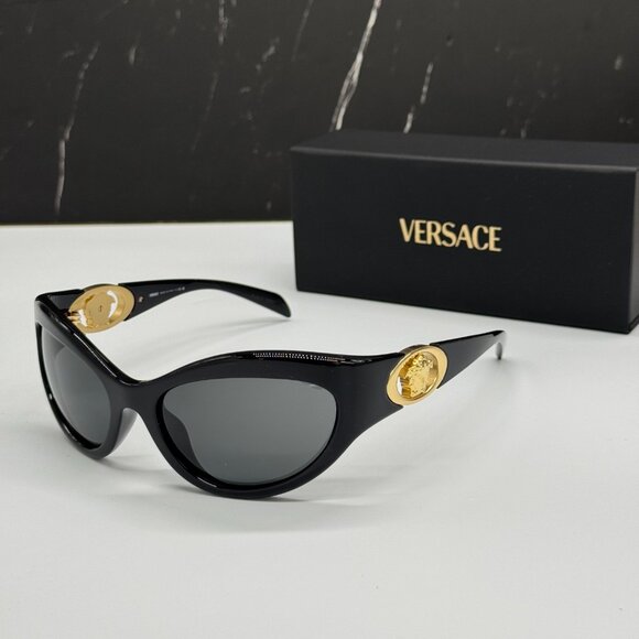 NEW VERSACE VE4485 GB1/87 SUNGLASSES WOMEN BLACK VE4485 GB187 EYEWEAR - Picture 2 of 10